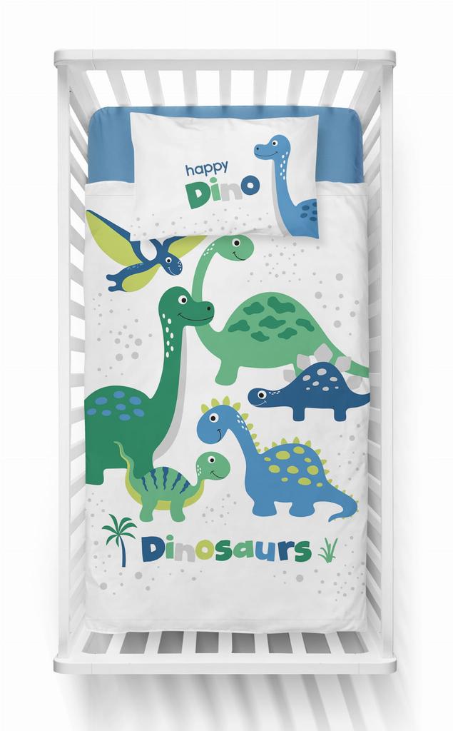 Bamboo Bedding for a Cot Dino 100x135 Detexpol