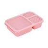 Wheat Straw 3-Compartment Lunch Box for Students & Office Workers - Reusable Plastic Bento Box