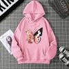 Winter Women's Hoodie Solid Color Print Unisex style Double Pockets Sweatshirts Outerwear Women's Clothing