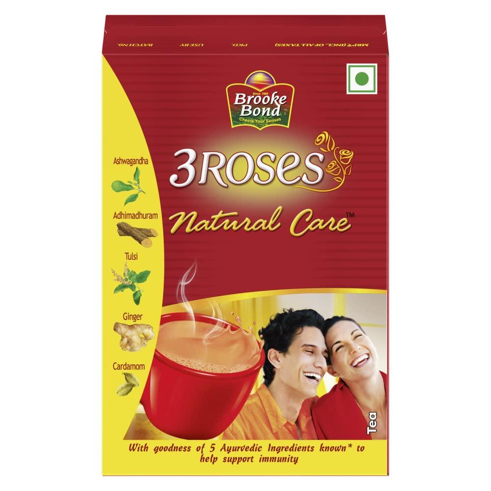 Чай Brooke Bond 3 Roses Natural Care, С 5 аюрведическими ингредиентами, 250 г