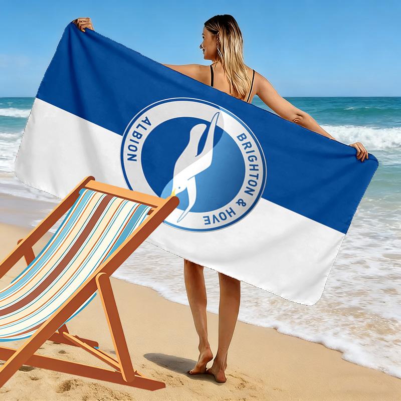 Brighton Print Beach Towel, Large Soft Quick Dry Towel for Beach Camping Swimming