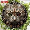 UV Resistant Metal Wall Art Silver Panda 8x8 Home Decor