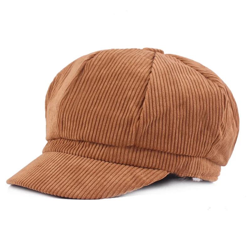 

LDSLYJR Autumn Acrylic Warm Solid Octagonal Hats for Women and Girl Berets Painter Hat Beanie Cap 20 оранжевый