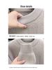 Pulover cu guler rotund din velur de zibelină, tricotat, fleece, top cu model jacard pentru bărbați