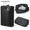 Reisetasche Gepäckorganizer Vakuum-Kompressionsbeutel Kingsons 17L mit Luftpumpe Wiederverwendbar Outdoor Ein-Tasten-Elektrisch Schwarz/Dunkelgrau KP25933
