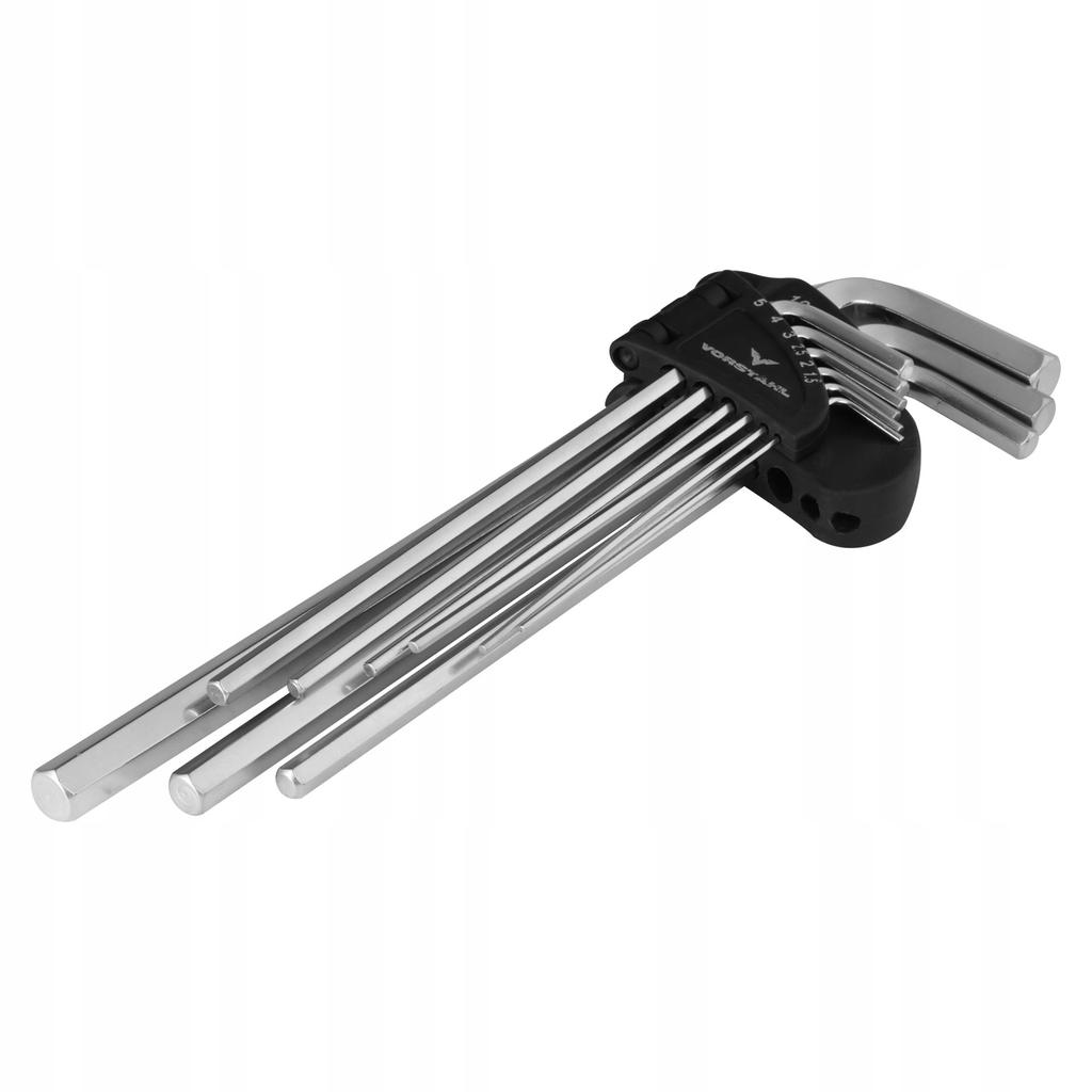 SET OF VERY LONG ALLEN KEYS 9 pcs 1.5-10mm Vorstahl