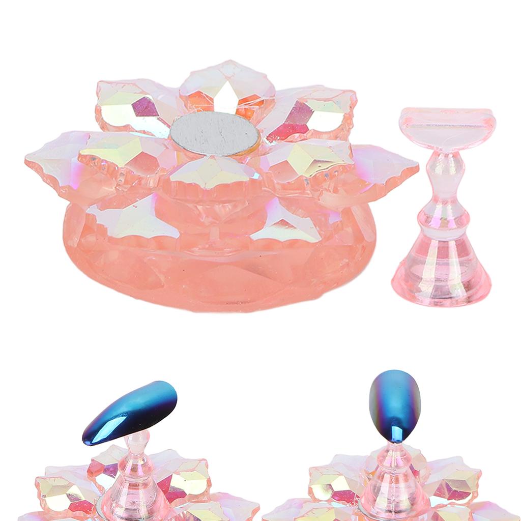 Nail Tips Stand Holder Magnetic Nail Practice Display Holder for False Nail Tip Manicure Tool