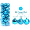 24Pcs Plastic Christmas Balls 3/5CM Xmas Tree Baubles Christmas Tree Ornaments  Xmas Tree