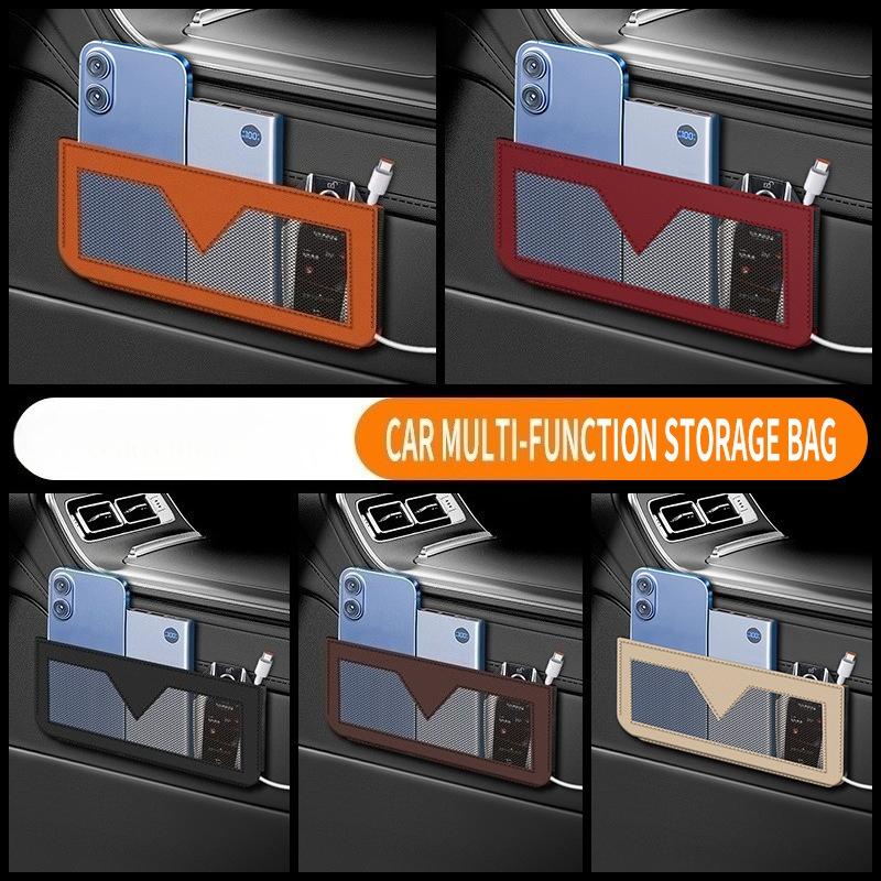 1pcs Universal Car Seat Side Pocket Organizer Storage Pouch For Phone Sunglasses SUV Truck RV Auto Accessories