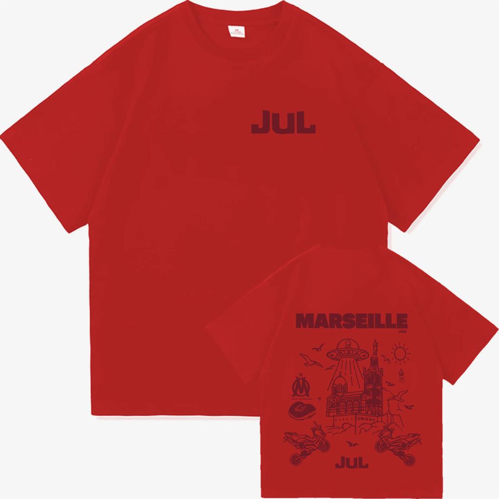 Rapper Jul Album Tour Graphics Oversized T Shirt Unisex Women ONeck Clothing Fashion Hip Hop 90s Tshirt Pop Short Sleeve Tshirts