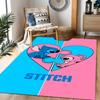 Stitch And Angel In Space Disney Cartoon Theme Anti-Slip Rug - Polyester, Home Decor, Suitable for Bedrooms, Living Rooms, Doorways, and Studios