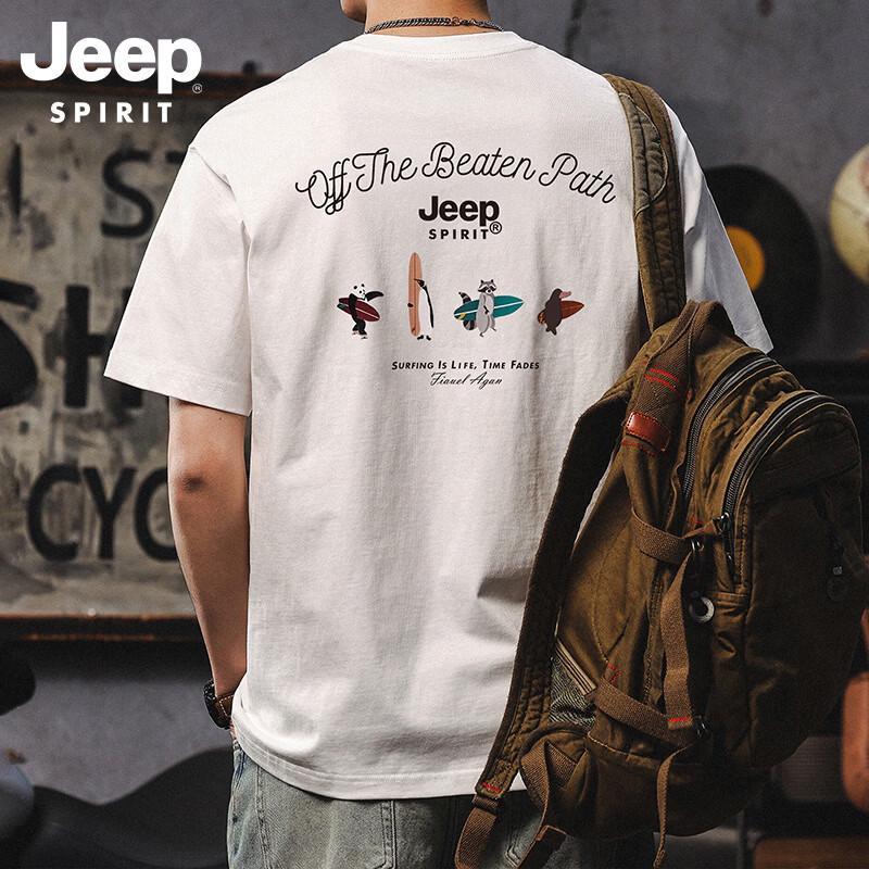 

Мужская футболка JEEP SPIRIT с ретро-принтом, с коротким рукавом L