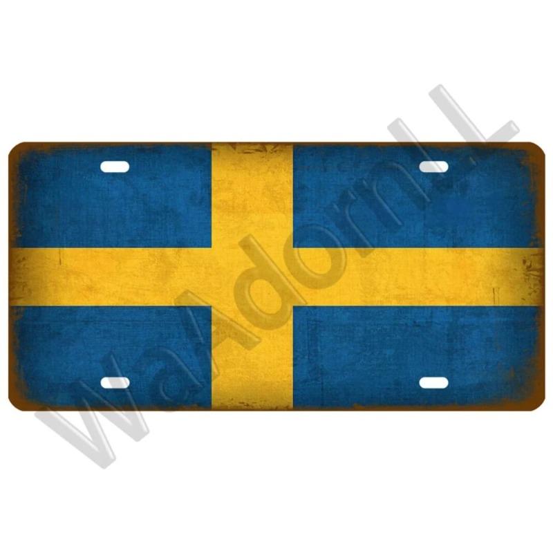 Retro Automobile Metal Sign, Aluminum Wall Decor 15x30cm