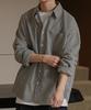 Take Easy Gingham Check Overshirt (Black)