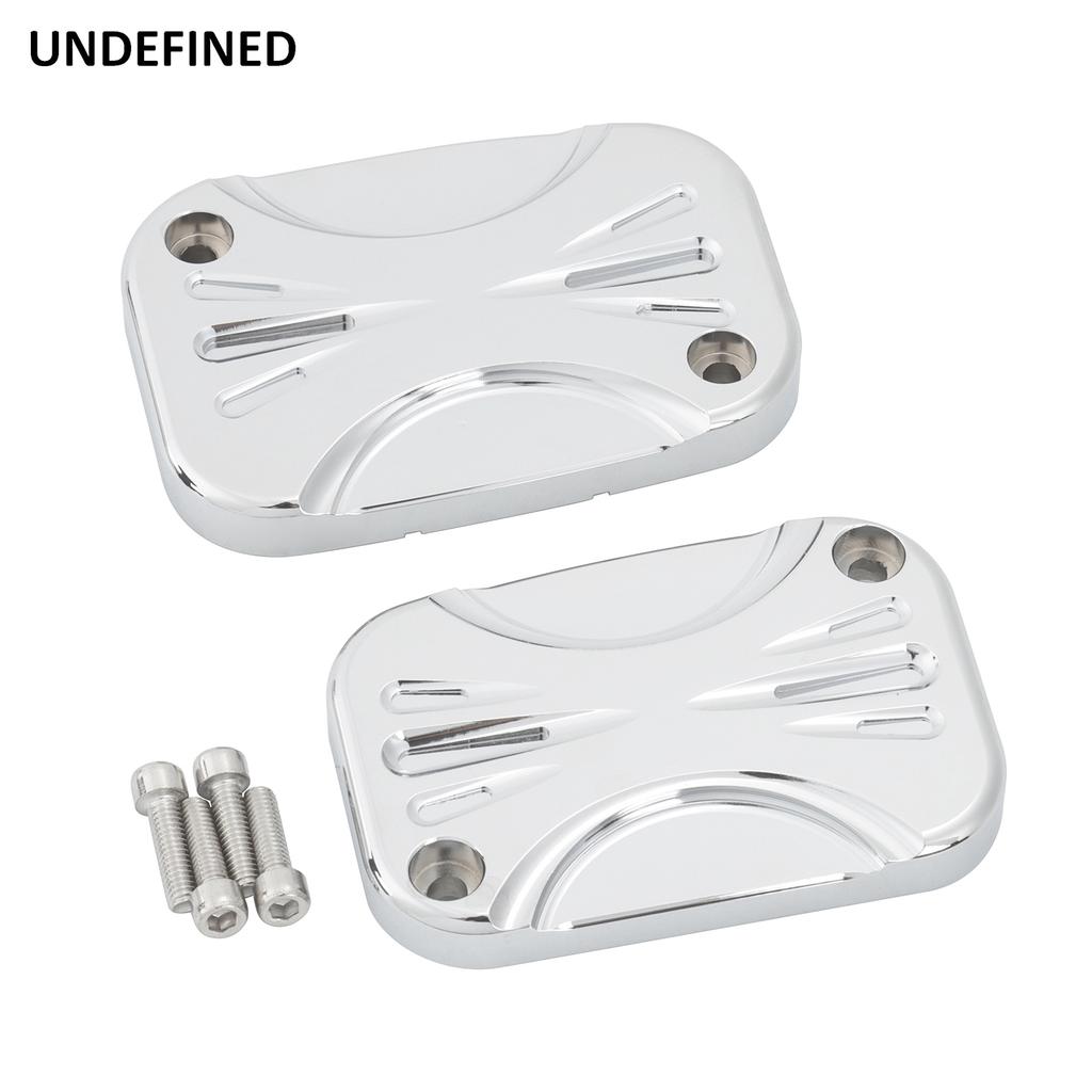 Motorcycle Front Rear Brake Reservoir Master Cylinder Covers For Harley Touring Road King Electra Street Glide FLH FLRT V-Rod