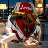 Coperta Stampata Arsenal F.C. - Morbida e Confortevole, per Camera da Letto, Viaggio, Divano, Decorazione Casa - Regalo di Compleanno Natale per Amico