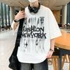Amerikanischer Jungstil Buchstaben-T-Shirts Herrenbekleidung Vintage-Mode Bedruckt Sommer Rundhals Locker Basic Halbarm Pullover