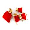 10/50/100PCS Exquisite and Elegant Red Velvet Bag Gift Drawstring Pocket Bag Wedding Candy Jewlery Bag Christmas Gift Bags