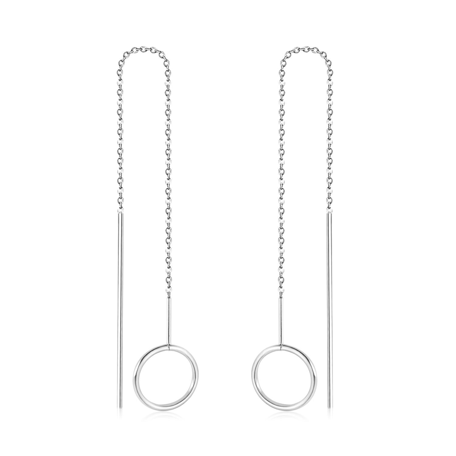 

1 пара свисающих серег-подвесок из нержавеющей стали с 18-каратным золотым покрытием, серьги-кисточки с цепочками, длинные серьги для женщин, аксессуары для вечеринок