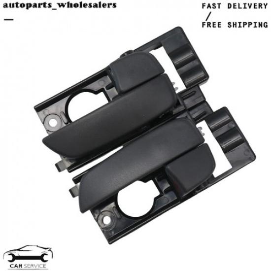 Pair Front Black Interior ide Door Handle Left & Right For 2006-2011 Hyundai