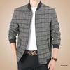 Men’s Spring/Autumn Baseball Collar Jacket - Lightweight Outerwear for Middle-aged and Elderly Dads