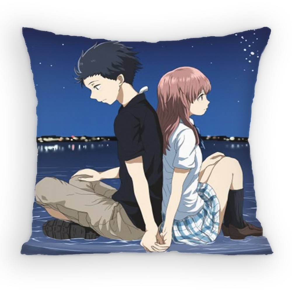 A Silent Voice Shoya Nishimiya Pillow Case Sofa Living Room for Bedroom Car Headboard Backrest Cushion Square Cushion Nap Time