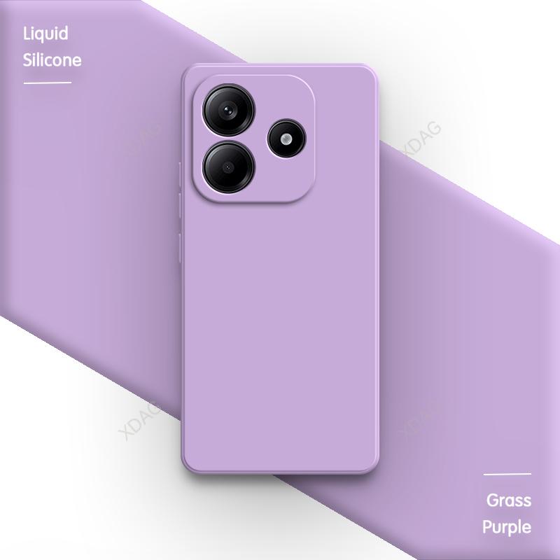 Liquid Silicone Phone Case for Redmi Note 14 Pro Plus Pro+ 14S Note14 14Pro 4G 5G Original Soft Back Cover Classic Shell Housing