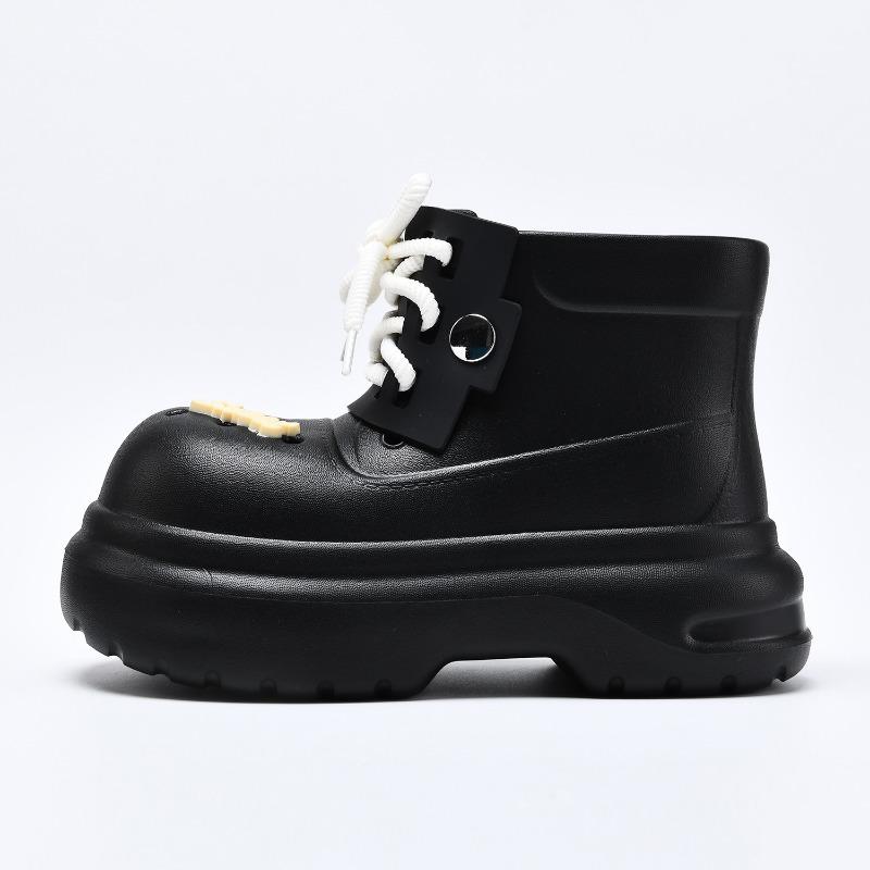 

EVA hole shoes women s summer thick-soled high-top rain boots big head cool slippers do not stink feet 35-36 чорний