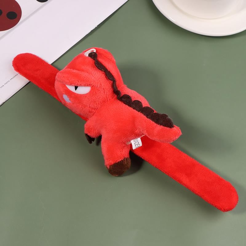 

Мультяшный тираннозавр, плюшевый круг, игрушка, кукла-динозавр, браслет, хлопающий по шее, кольцо, год Дракона, подарки красный