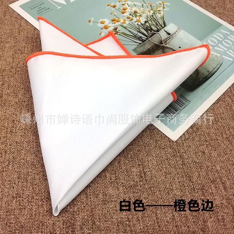 Puro Cotone Bianco Trendy da Uomo Fazzoletto da Taschino Asciugamano Quadrato Asciugamano Quadrato 23Cm Fazzoletto da Taschino di Etichetta