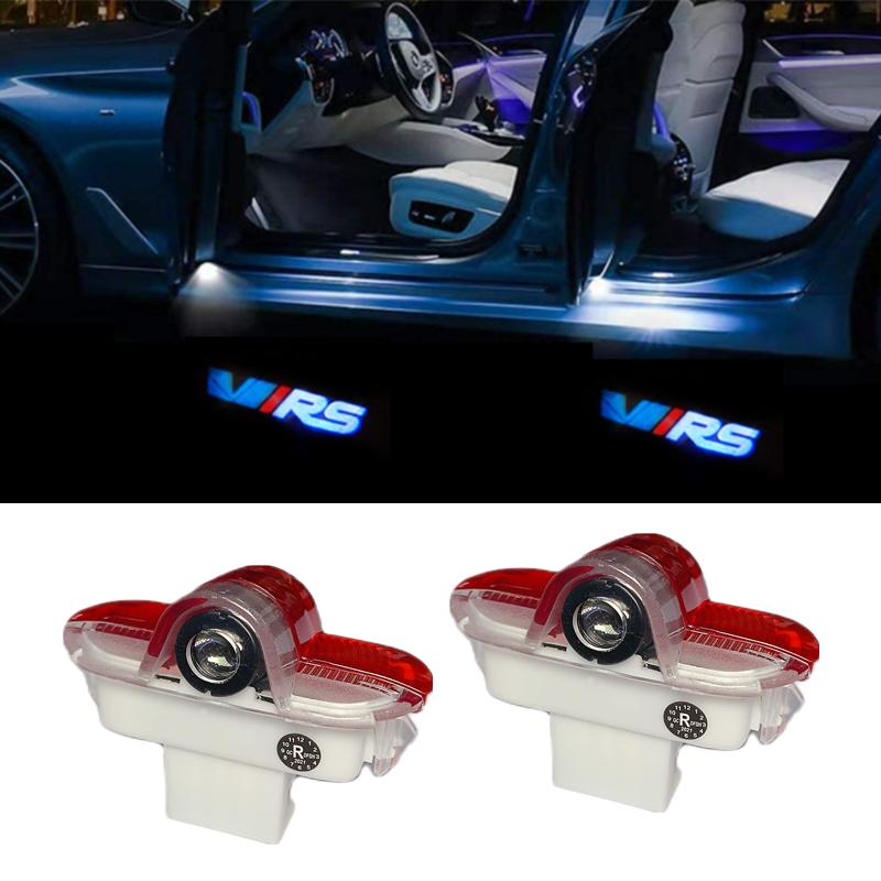 

2 PCS LED Car Door Welcome Light Decoration Accessories For VRS Octavia A5 2006 2007 2008-2013 Ghost Shadow Projector Logo For Rline 1 Light