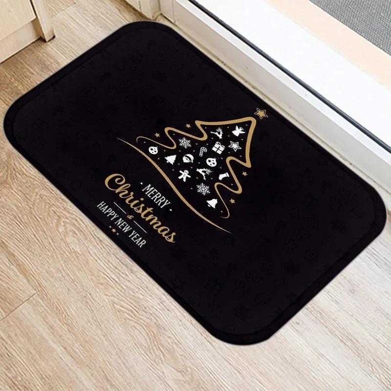 Cartoon Santa Claus Carpet Christmas Carpet Doormat Outdoor Carpet Welcome Mat Living Room Carpet Rug for Bedroom Home De