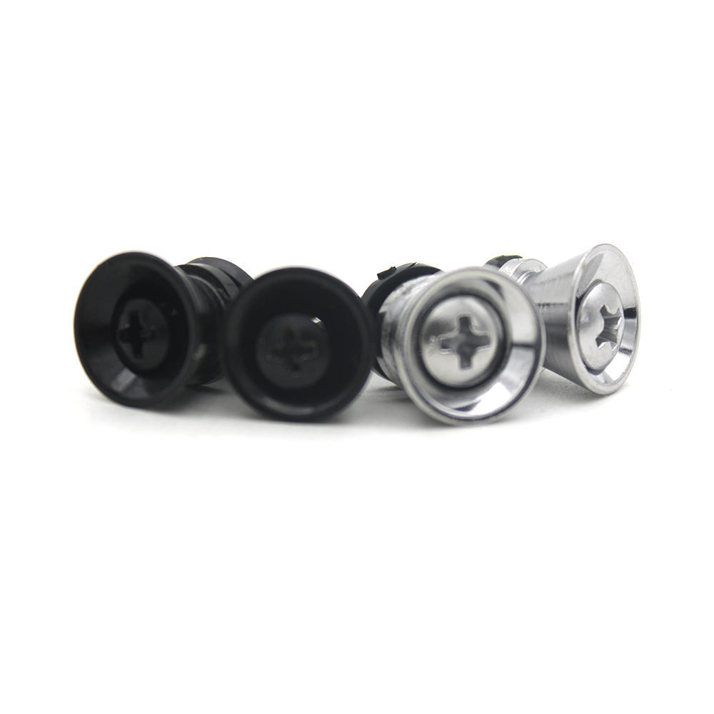 2pcs Guitar Strap Lock Pins Peg Metal Black/Silver for Acoustic Electric Guitar Ukulele Bass