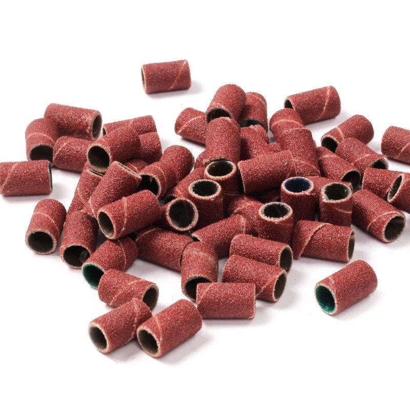 210 peças/Caixa Bandas de Lixa Para Máquina Elétrica de Manicure 180/120/80 Grãos Brocas de Lixa para Unhas Conjunto de Ferramentas para Pedicure