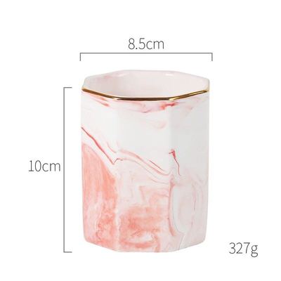 Cosmetic Brush Storage Box Noble Relief Portrait Tube Makeup Beauty Storage Bucket Makeup Tube Desktop Storage Box Pen Holder