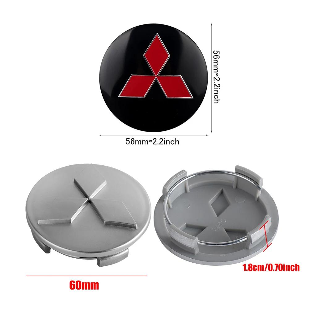 NEW 56/60MM Car Wheel Center Hub Caps Badge Tire Rim Cover For Mitsubishi Space Star Lancer EX 9 Outlander Xl Eclipse Cross Asx