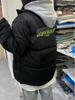 Guochao Unisex Amerikanischer Stil Dicke Warme Daunenjacke - Herbst Winter Buchstabenprint Baumwollmantel