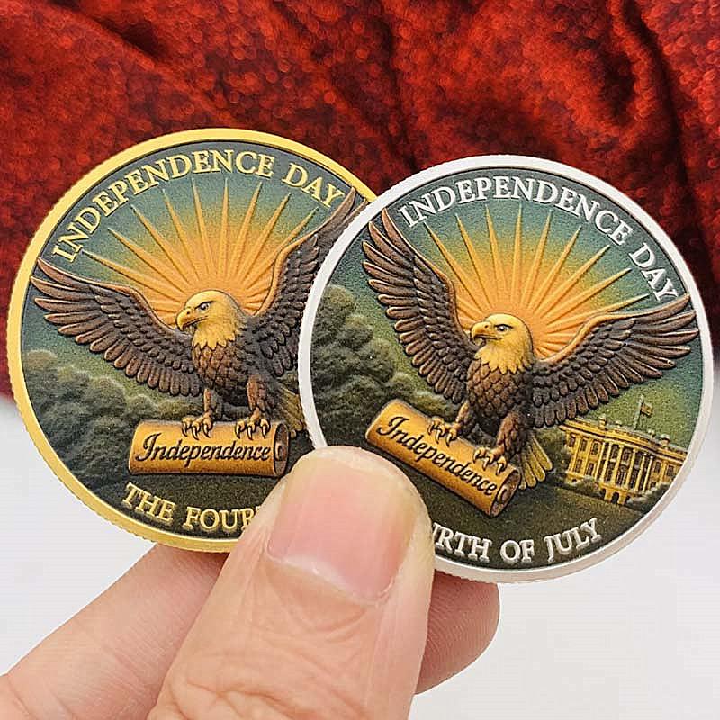 United States 1776-2026, Zinc Alloy, Gold-plated, Eagle Commemorative Medal, Creative Bell, Coin, Commemorative Coin
