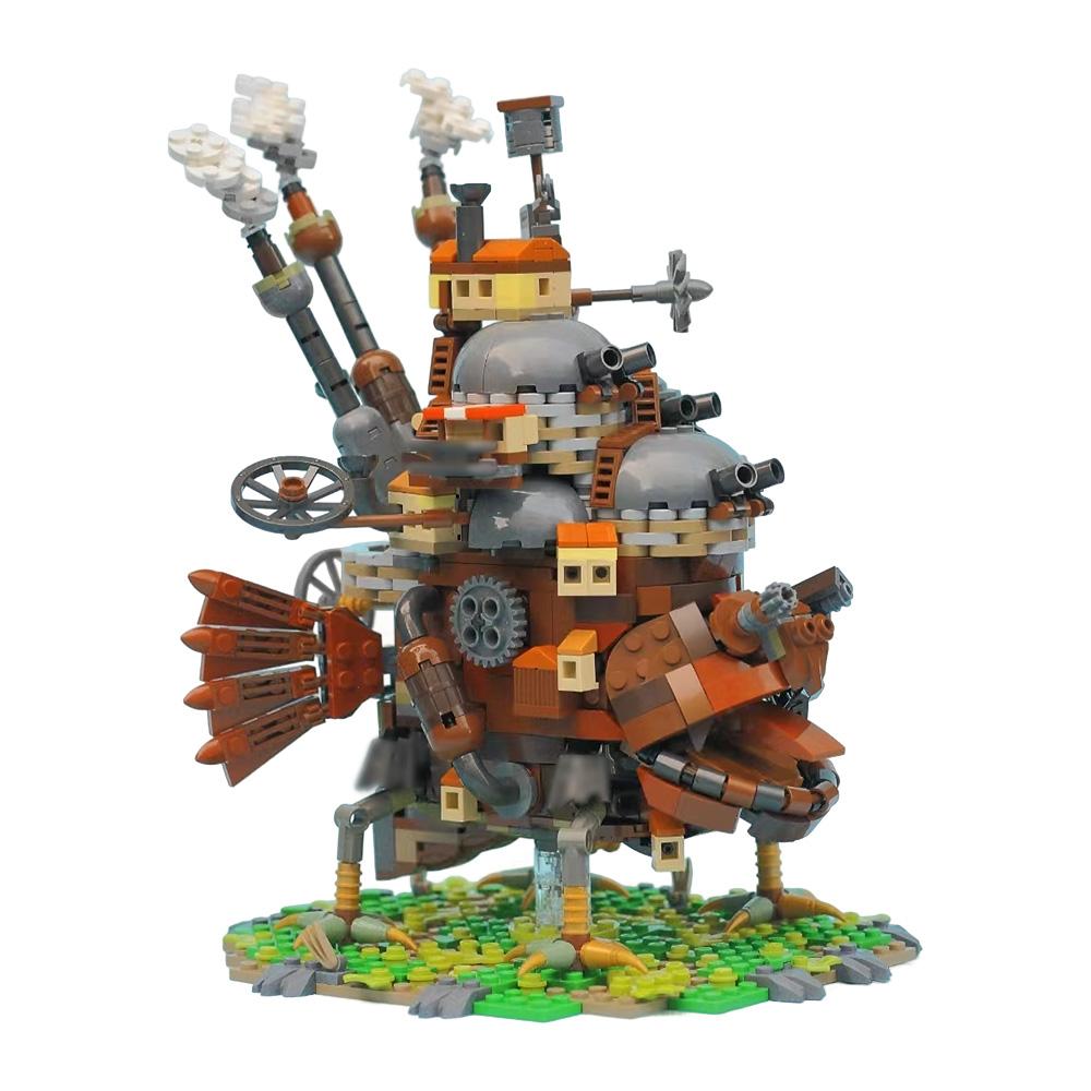 MOC Japanese Anime Castle Kit Building Blocks Cartoon Frog Castle Steampunk Castle Architecture Bricks Toy Adult Gift