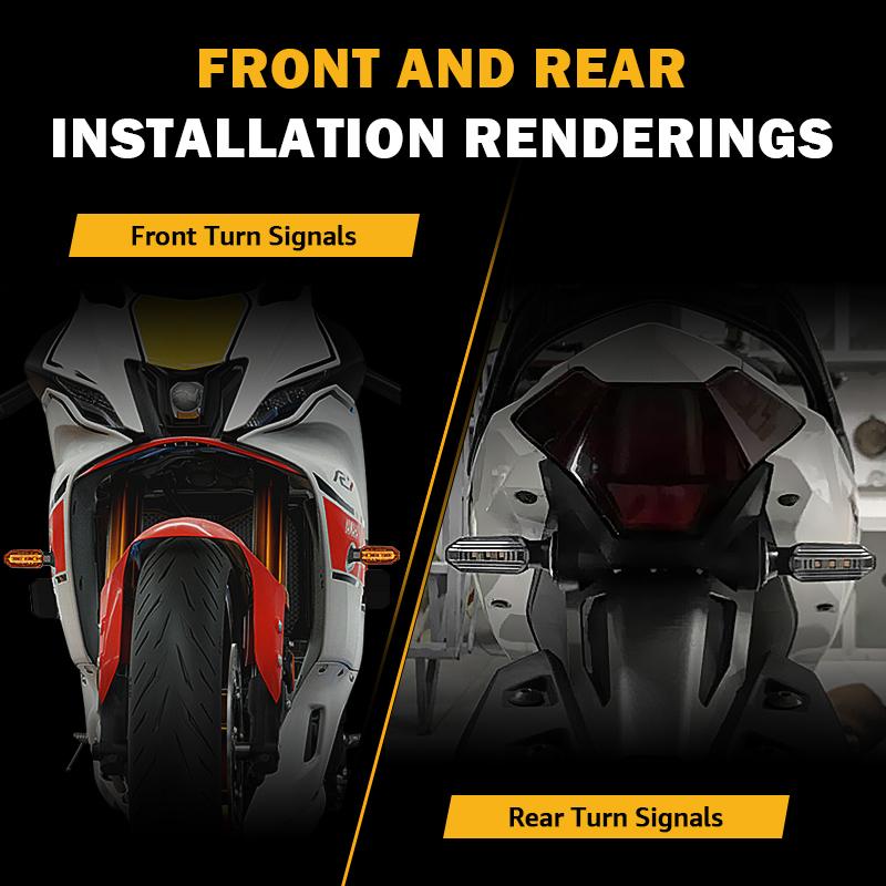 Motorcycle LED Turn Signal Lights 8mm Mini Flashing Light For Honda CBR500R CBR650F CB500X CRF250L MSX125 12V Moto Indicator