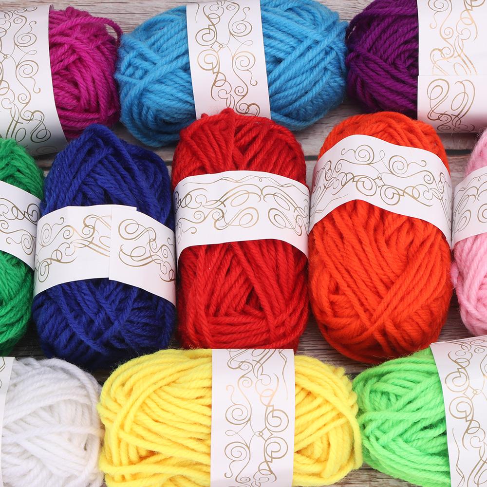 Mini Set-Small Size Multicolor Yarn Threads -Crocheting & Knitting Yarns, DIY Weaving Crochet Art Handicraft Yarns Material Set