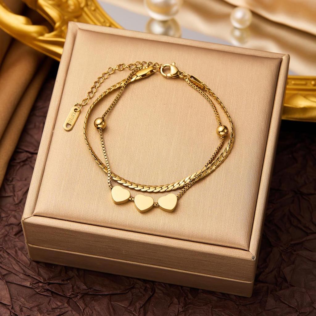 Neues Modisches Titanstahl Anlauffreies Armband für Damen - Vielseitige Europäische Stil-Trends