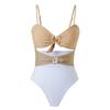 Swimsuit Women's Sexy Pure Desire Style Black One-piece Bikini Small Chest Gathered To Show Slimming Hot Swimming Suit