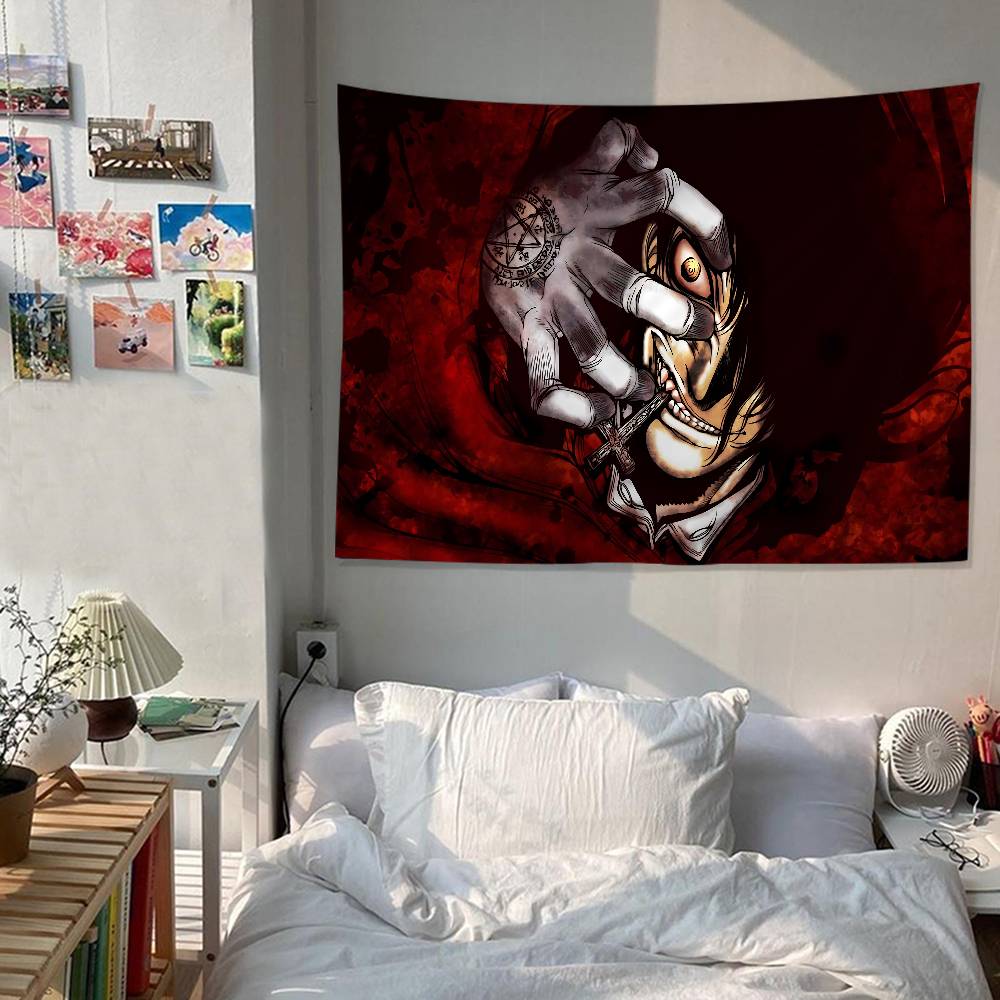 HHellsingS Anime Hanging Bohemian Tapestry Bohemian Wall Tapestries Mandala Cheap Hippie Wall Hanging