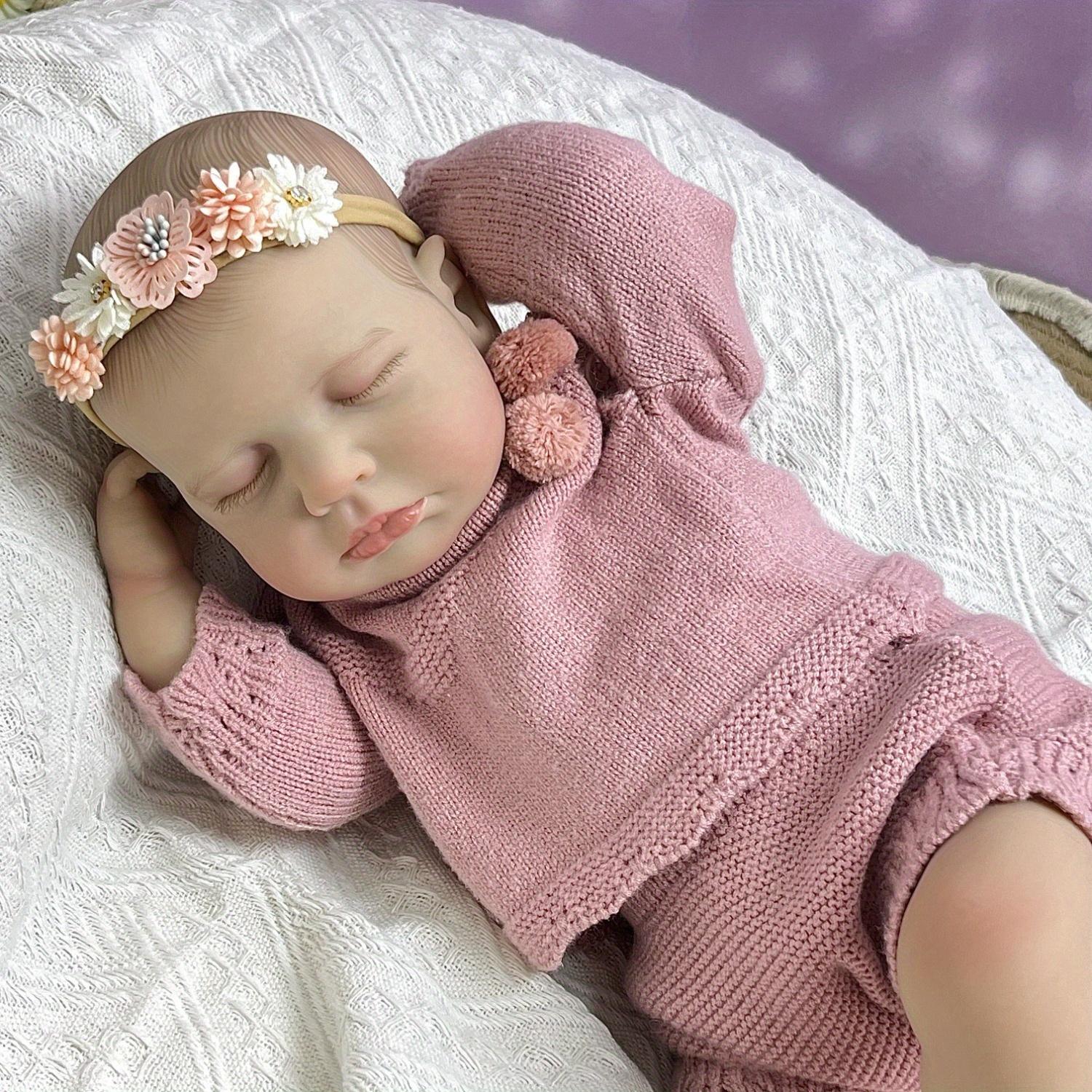 

BZDOLL 50 см 20 дюймов Мягкое спящее Тканевое тело Мягкий винил Реборн Кукла-младенец с 3D-раскрашенной кожей с видимыми венами Детская игрушка Кукла для девочки Детские куклы Рождественский подарок cloth body doll