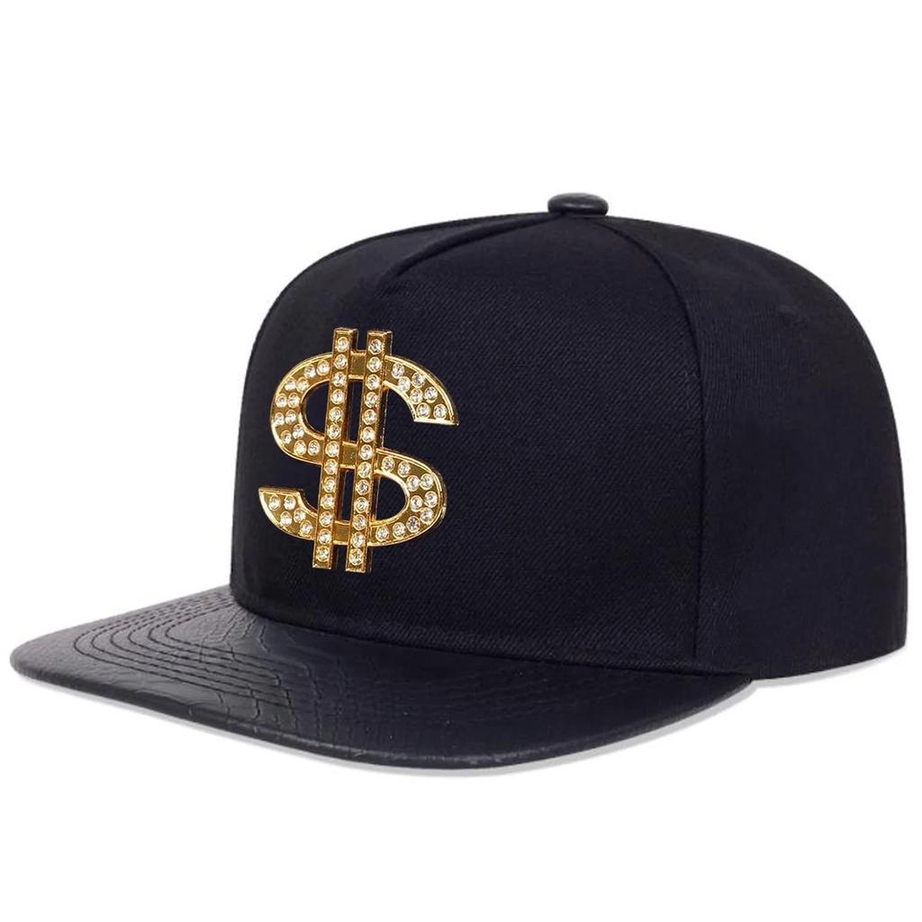 Unisex Diamond USD Letter Label Hip-hop Hats Spring And Autumn Outdoor Adjustable Sports Casual Baseball Caps Sunscreen Hat