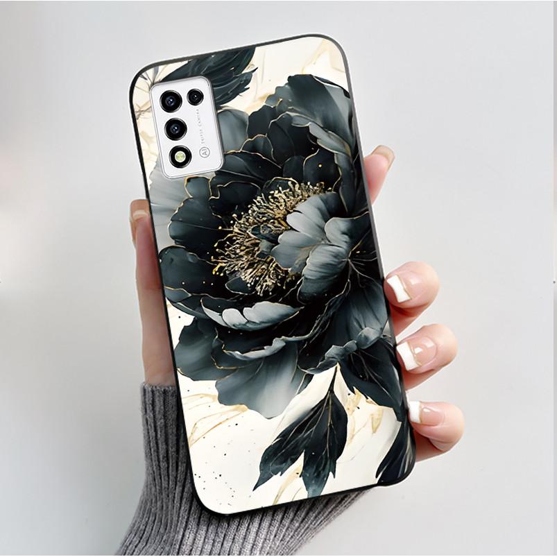 Phone Case For ZTE Libero 5G III A202ZT / Libero 5G II A103ZT Casing Fashion Butterfly Flower Black Soft TPU Case Silicone Cover