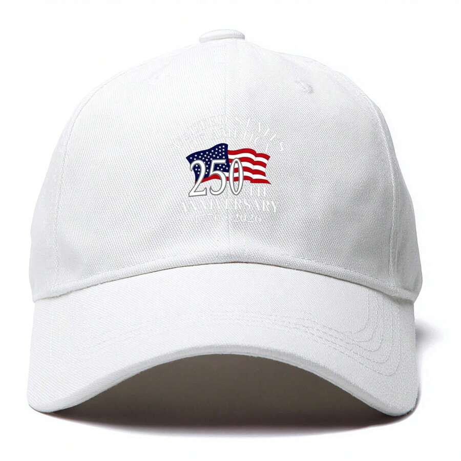 250. Jubiläum Baseballkappe Unisex Verstellbare Snapback-Mütze Leichte Atmungsaktive Polyester für Outdoor-Reise-Laufen