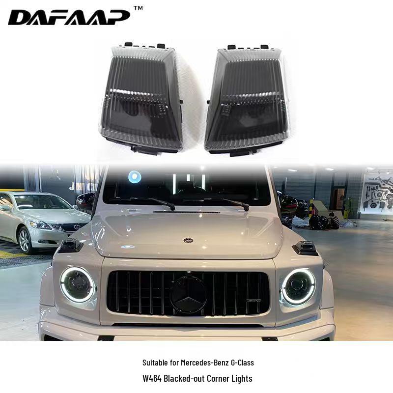 

Smoked Corner Light Assembly for Mercedes G-Class W464, Easy Install, Modified Turn Signal Yes матовый черный