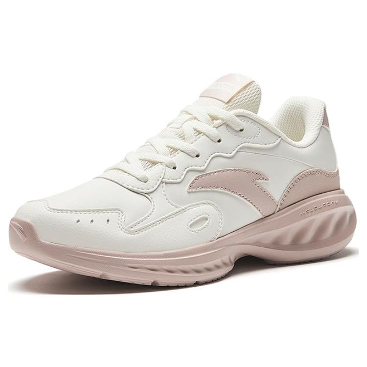 Anta Women's Retro Casual Running Shoes Off White Light Pink 922325571-6